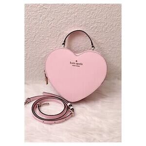 NWT Kate Spade Love Shack Heart Crossbody Bag Tea Rose Pink